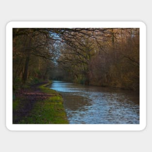 Canal under Cover in the winters sun Sticker